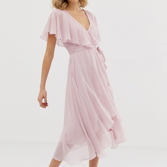 ASOS Petite Dresses & Skirts - ASOS PETITE: NWT midi wrap dress with cape back